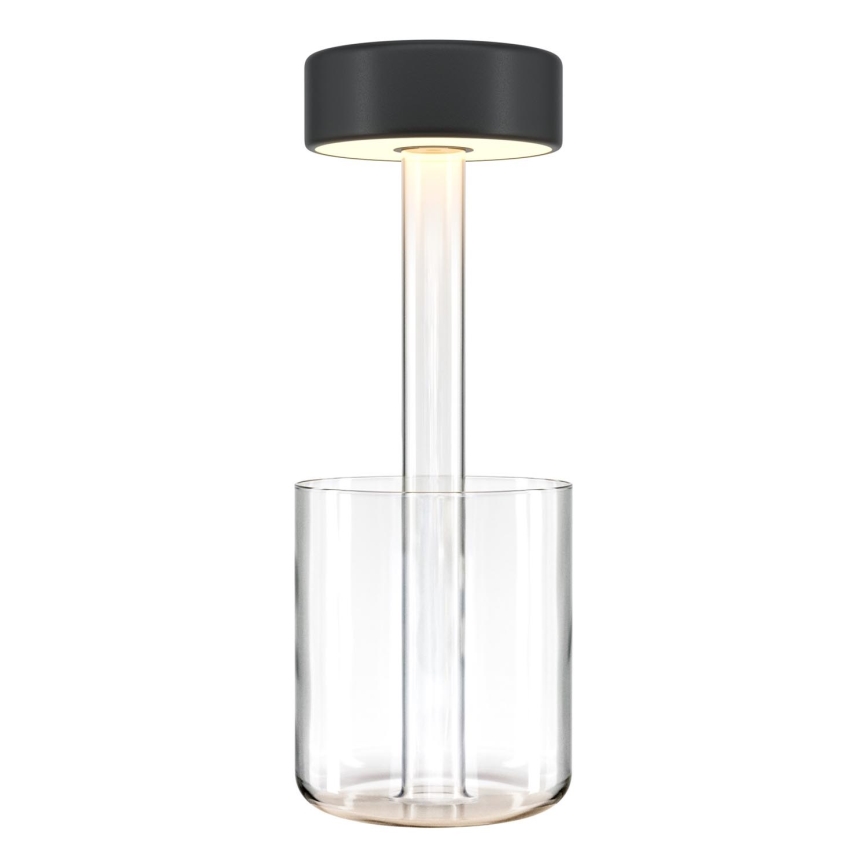 Maytoni MOD229TL-L3B3K1 - LED dimmbare, wiederaufladbare tragbare Tischlampe LED/3W/5V 2200-4000K 2000 mAh schwarz/klar