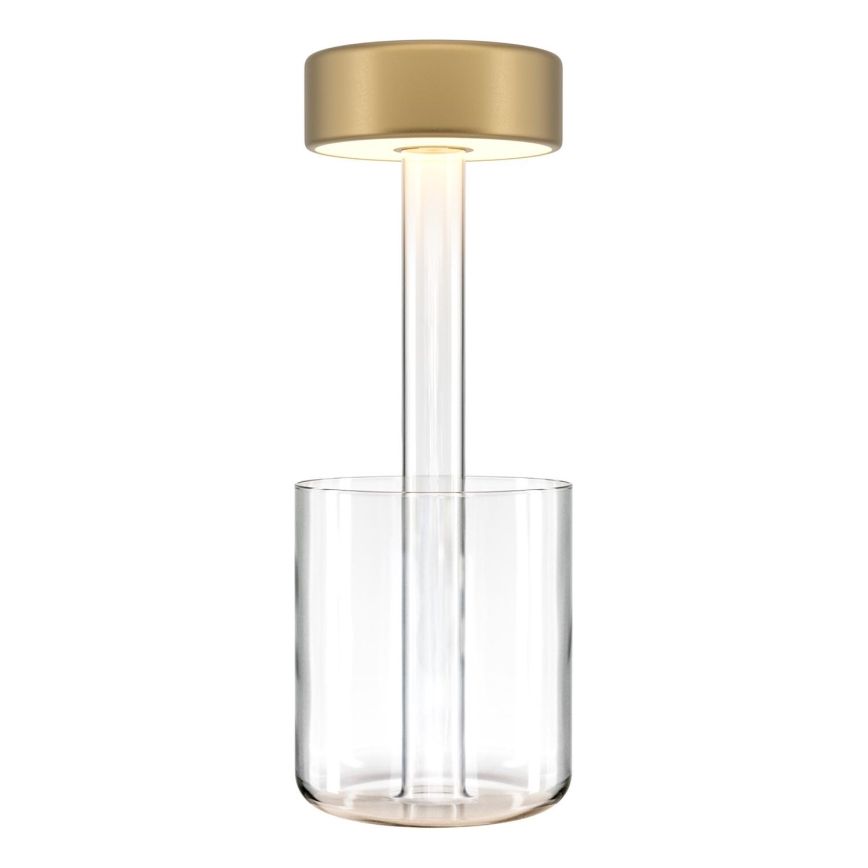 Maytoni MOD229TL-L3G3K1 - Dimmbare, aufladbare LED-Tischleuchte (tragbar) LED/3W/5V 2200-4000K golden/klar