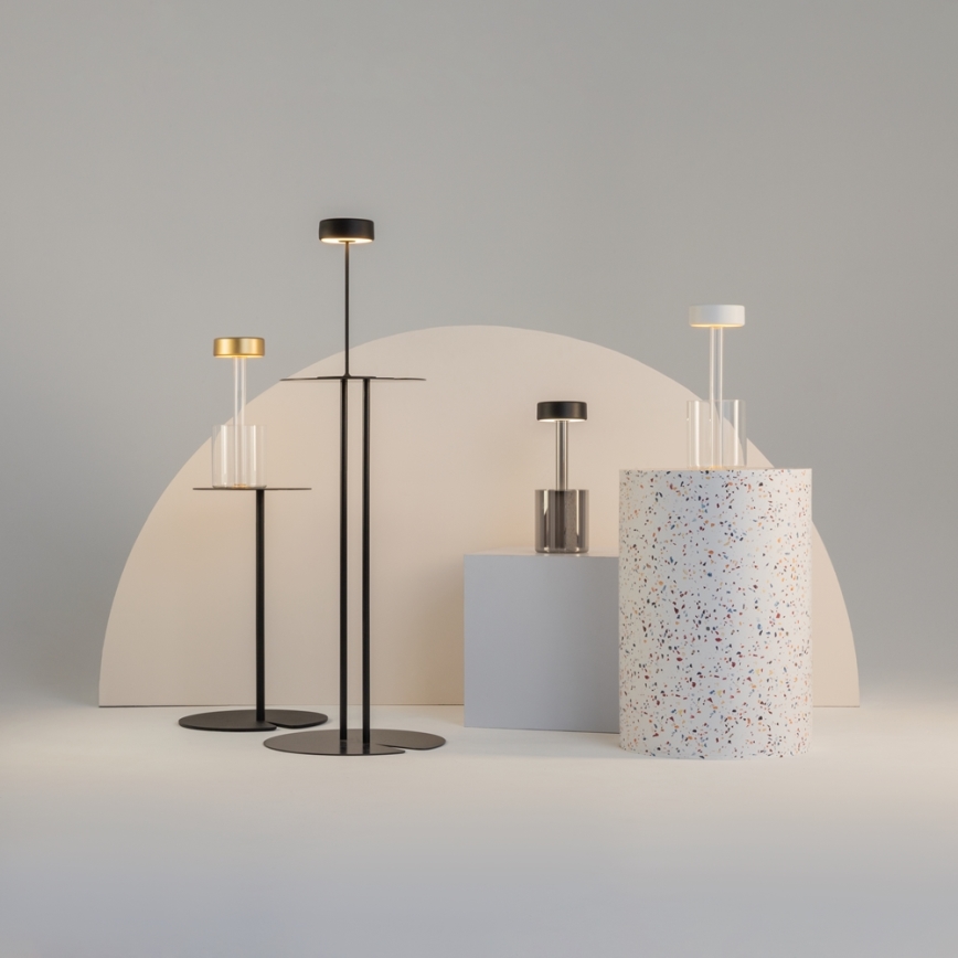 Maytoni MOD229TL-L3G3K1 - LED dimmbare, wiederaufladbare tragbare Tischlampe LED/3W/5V 2200-4000K 2000 mAh gold/klar