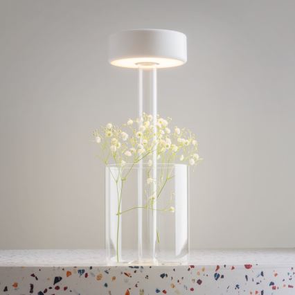 Maytoni MOD229TL-L3W3K1 - LED dimmbare, wiederaufladbare tragbare Tischlampe LED/3W/5V 2200-4000K 2000 mAh weiß/klar