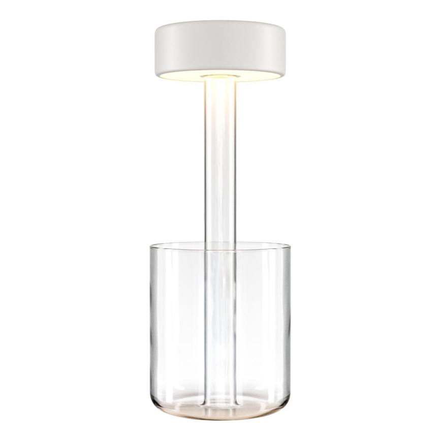 Maytoni MOD229TL-L3W3K1 - LED dimmbare, wiederaufladbare tragbare Tischlampe LED/3W/5V 2200-4000K 2000 mAh weiß/klar