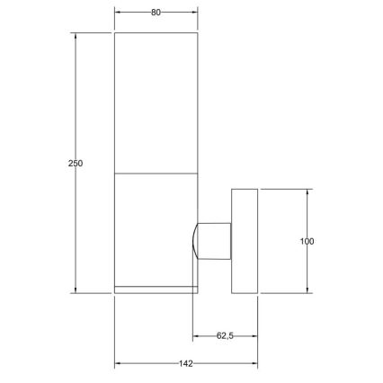 Maytoni O418WL-01GR - Outdoor-Wandleuchte WILLIS 1xE27/60W/230V IP54 anthrazit