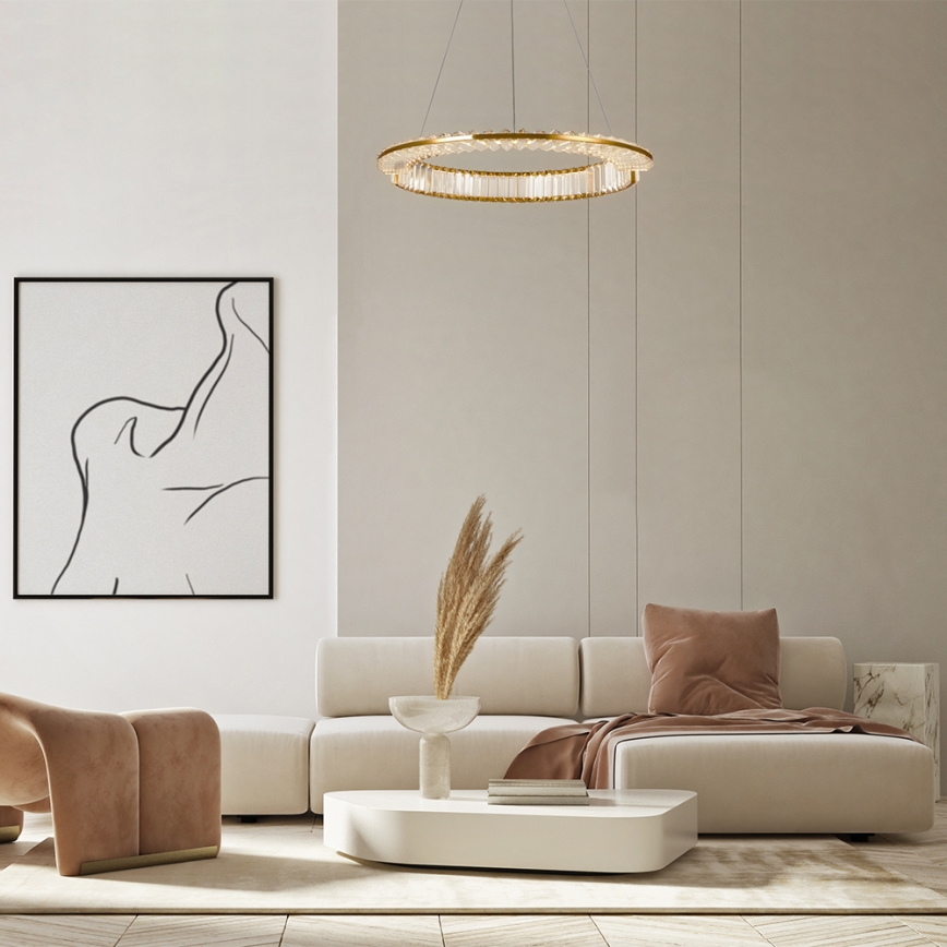 Maytoni P097PL-L36G4K - LED-Kronleuchter an Aufhängung KRONE LED/36W/230V CRI 90 d 62 cm golden