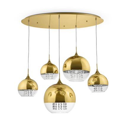 Maytoni P140-PL-170-5-G - Hängeleuchte an Schnur FERMI 5xE27/60W/230V golden