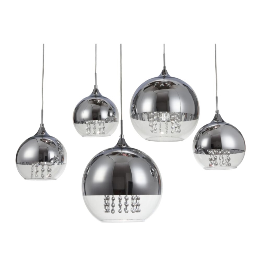 Maytoni P140-PL-170-5-N - Hängeleuchte FERMI 5xE27/60W/230V glänzendes Chrom