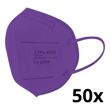 Media Sanex Atemschutzmaske FFP2 NR / KN95 violett 50St.