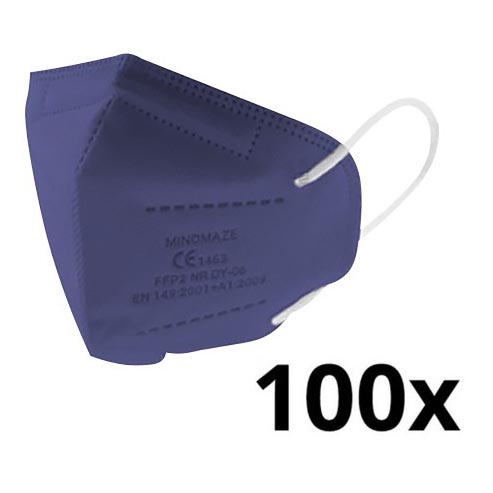 Media Sanex Atemschutzmaske Kindergröße FFP2 NR Dunkelblau 100Stück