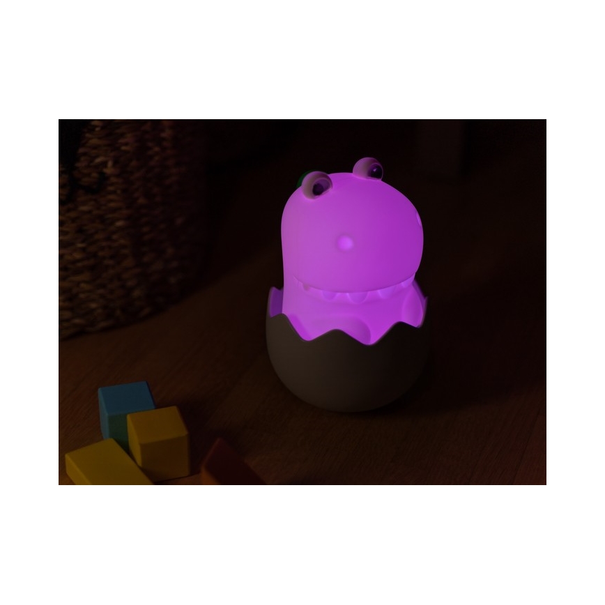 MegaLight - Dimmbare, aufladbare Kinder-Leuchte mit Touch-Funktion (LED RGB) DIGGY DINO LED/5V