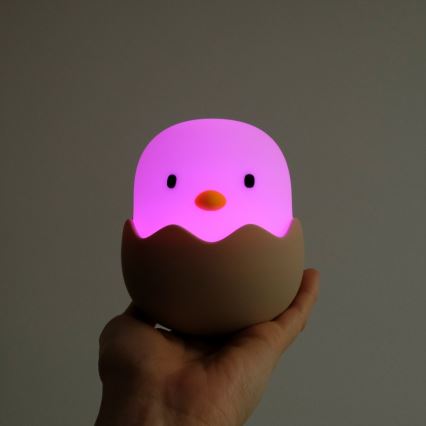 MegaLight - Dimmbare, aufladbare Kinder-Leuchte mit Touch-Funktion (LED RGB) EGGY EGG LED/5V