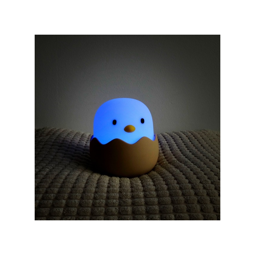 MegaLight - Dimmbare, aufladbare Kinder-Leuchte mit Touch-Funktion (LED RGB) EGGY EGG LED/5V