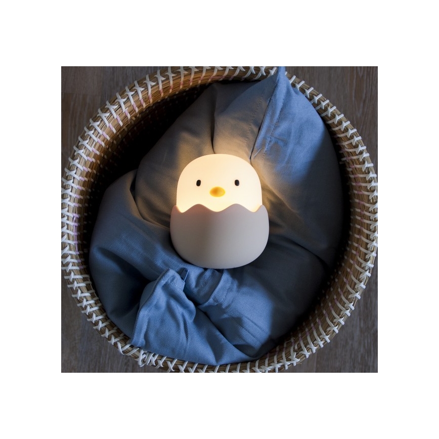MegaLight - Dimmbare, aufladbare Kinder-Leuchte mit Touch-Funktion (LED RGB) EGGY EGG LED/5V