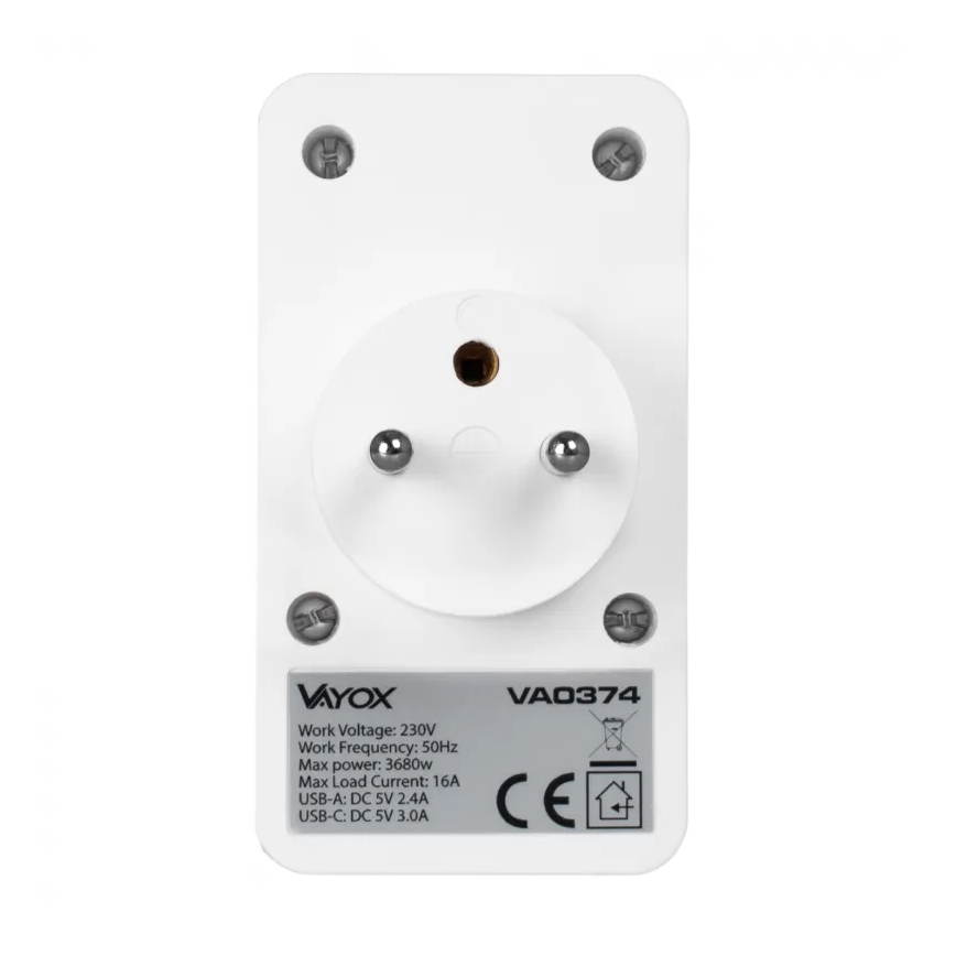 Mehrfachsteckdose 2Z + 2xUSB-C + 2xUSB-A