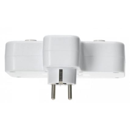 Steckdosenleiste mit Schalter und LED-Beleuchtung LINEA PRO, 2x SCHUKO-Steckdosen + 3x USB (A/C), 4000 K, weiß