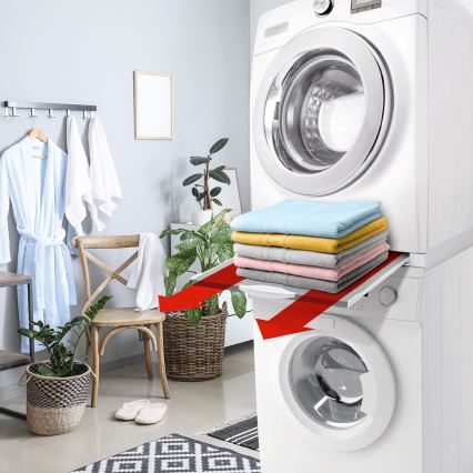 Meliconi 656114 - Zwischenstück für Waschmaschine und Trockner 70 cm weiß