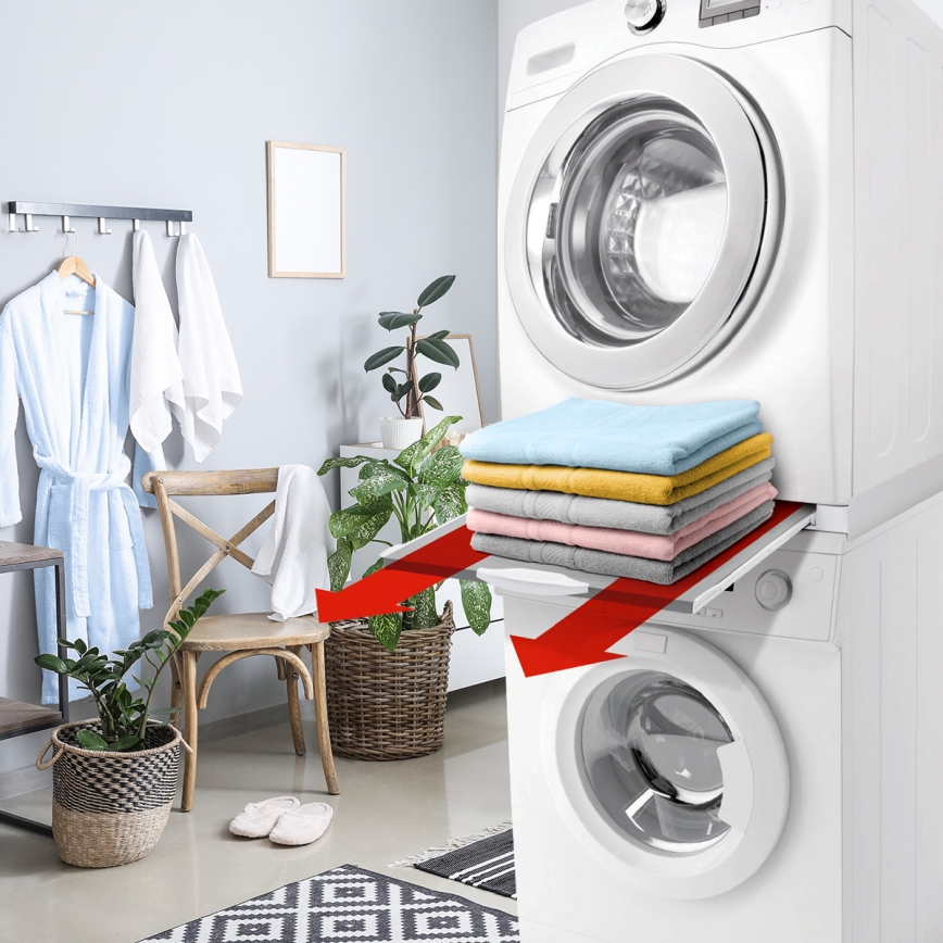 Meliconi 656114 - Zwischenstück für Waschmaschine und Trockner 70 cm weiß