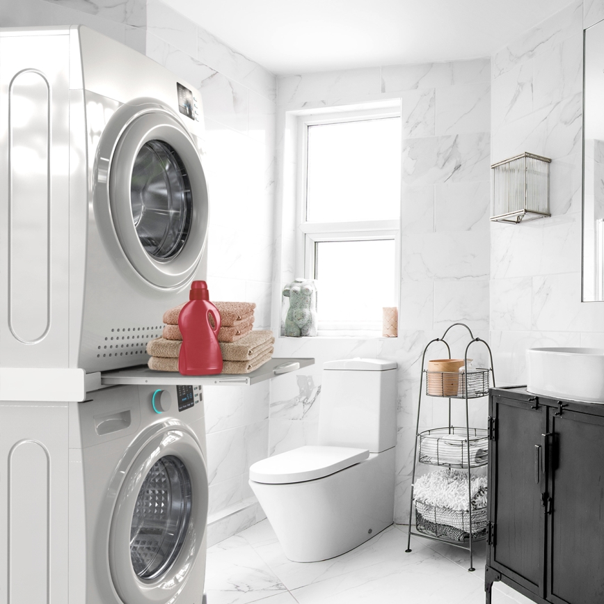 Meliconi 656114 - Zwischenstück für Waschmaschine und Trockner 70 cm weiß