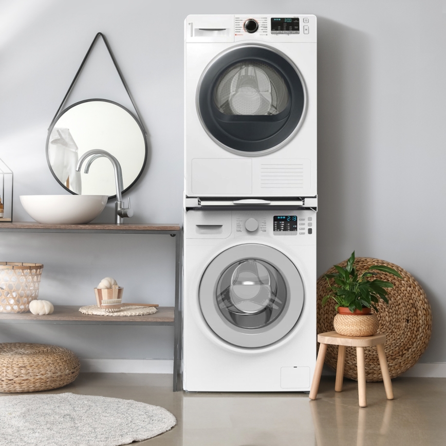 Meliconi 656114 - Zwischenstück für Waschmaschine und Trockner 70 cm weiß