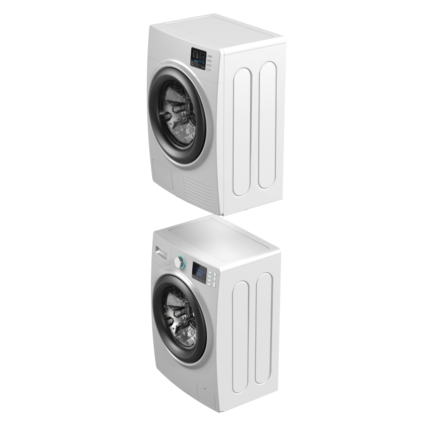 Meliconi 656116 - Stapeladapter für Waschmaschine und Trockner, 47 cm, weiß