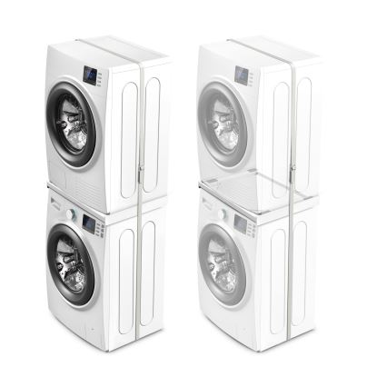 Meliconi 656116 - Stapeladapter für Waschmaschine und Trockner, 47 cm, weiß