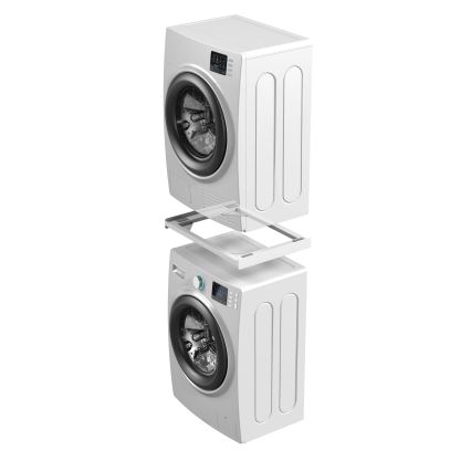 Meliconi 656116 - Stapeladapter für Waschmaschine und Trockner, 47 cm, weiß