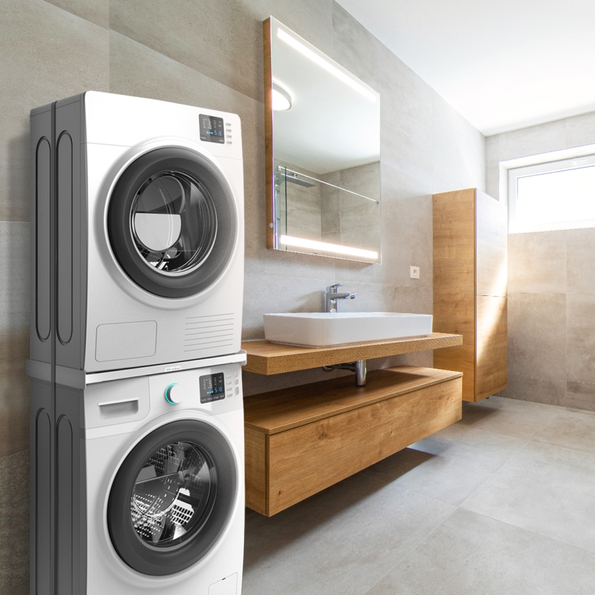 Meliconi 656116 - Zwischenstück für Waschmaschine und Trockner 46 cm weiß