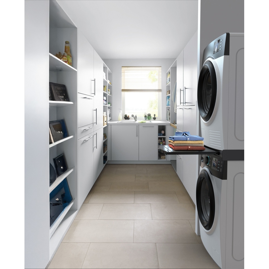 Meliconi 656136 - Zwischenstück mit Auszug für Waschmaschine und Trockner, 60 cm, schwarz