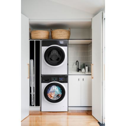 Meliconi 656136 - Zwischenstück mit Auszug für Waschmaschine und Trockner, 60 cm, schwarz