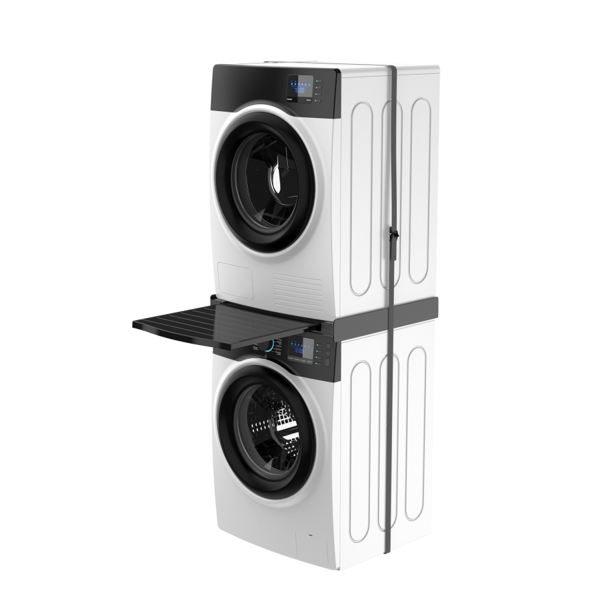 Meliconi 656136 - Zwischenstück mit Auszug für Waschmaschine und Trockner, 60 cm, schwarz