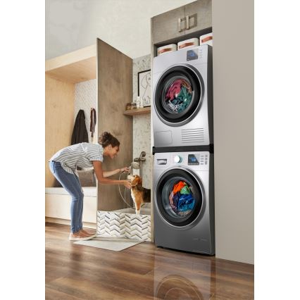 Meliconi 656138 - Zwischenbausatz für Waschmaschine und Trockner 70 cm schwarz