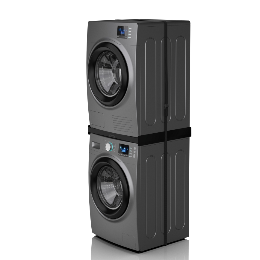 Meliconi 656138 - Zwischenbausatz für Waschmaschine und Trockner 70 cm schwarz