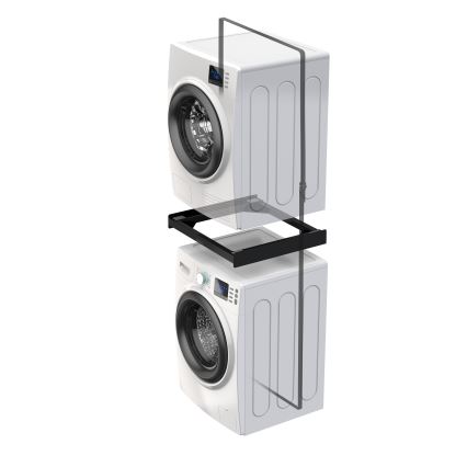 Meliconi 656138 - Zwischenbausatz für Waschmaschine und Trockner 70 cm schwarz