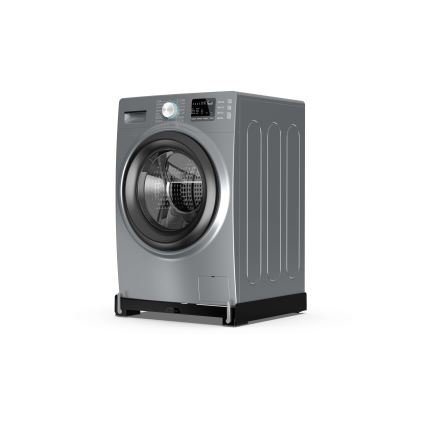 Meliconi 656168 - Antivibrationsmatte für Waschmaschine mit ausziehbaren Rollen, 47 cm, schwarz