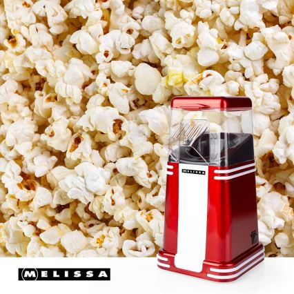 Melissa - Heißluft-Retro-Popcornmaschine 1200W/230V rot