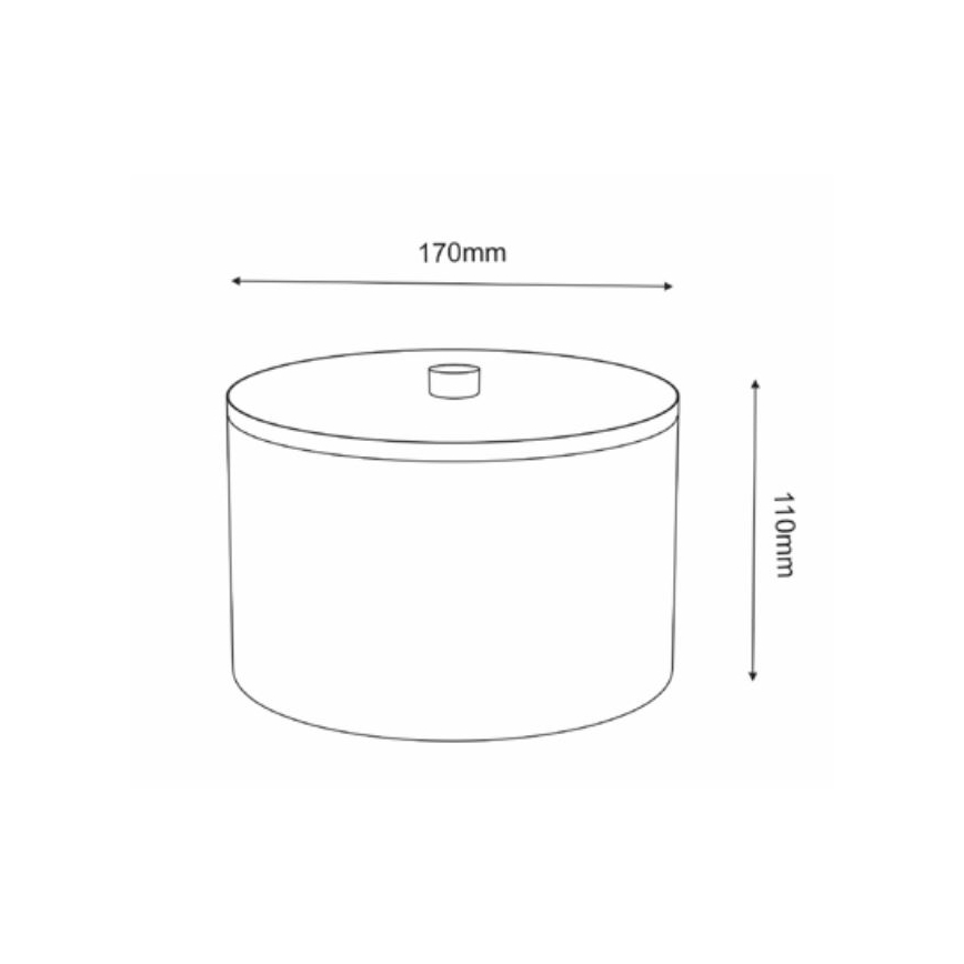 Metall-Aufbewahrungsbox 12x17,5 cm schwarz
