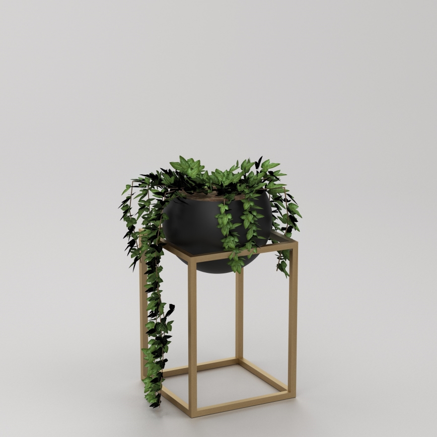 Metall-Blumentopf 51,3x29 cm in Gold