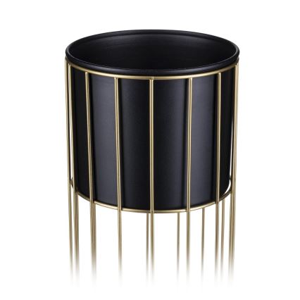 Metall-Blumentopf LOFT 42x20 cm golden/schwarz