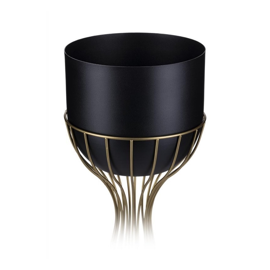 Metall-Blumentopf LOFT 56x20 cm golden/schwarz
