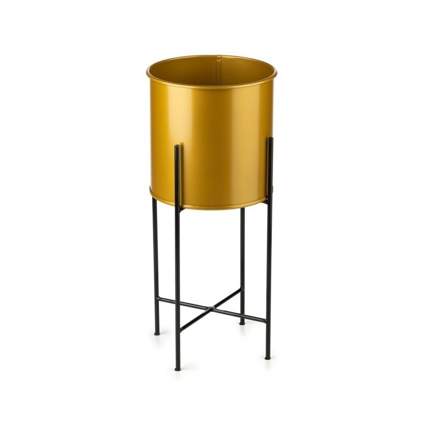 Metall-Blumentopf OSLO 55x21 cm golden/schwarz