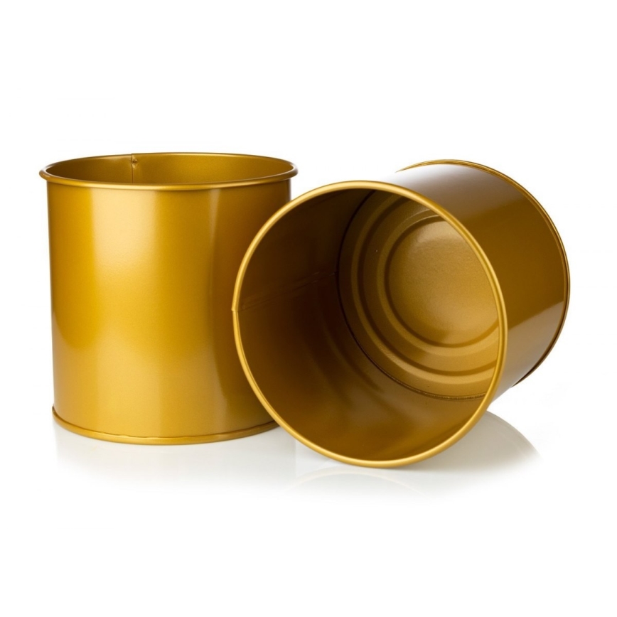 Metall-Blumentopf OSLO 55x21 cm golden/schwarz