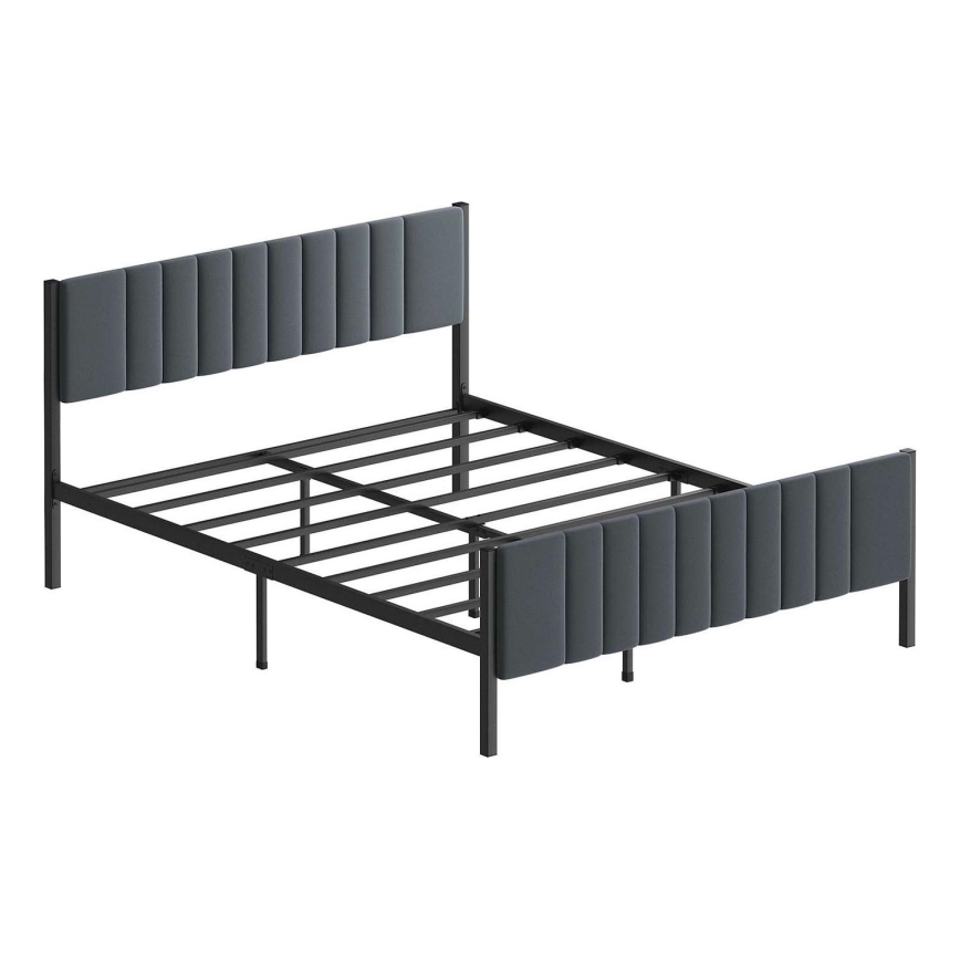 Metall-Doppelbett LUNOR 120x200 cm, Anthrazit, Belastbarkeit 120 kg