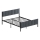 Metall-Doppelbett LUNOR 120x200 cm, Anthrazit, Belastbarkeit 120 kg