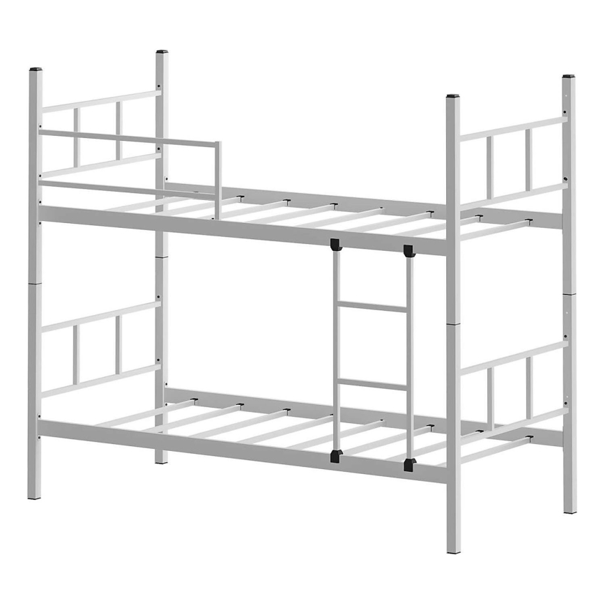 Metall-Etagenbett MAVEN 90x200 cm, weiß, Tragfähigkeit 2x100 kg