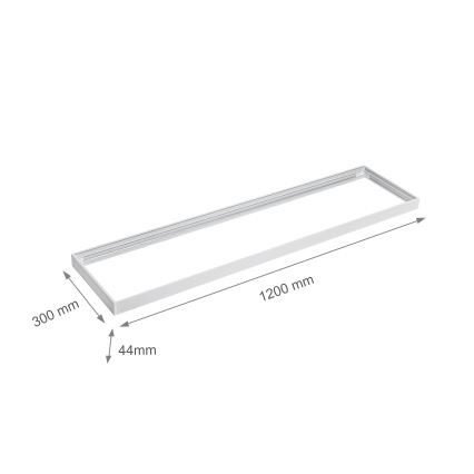 Metallrahmen für die Installation von LED-Panels 1200x300 mm weiß