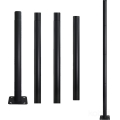 Metallstange für Außenleuchtenmast BASE, 4 m, Mast‑Ø 60 mm, schwarz