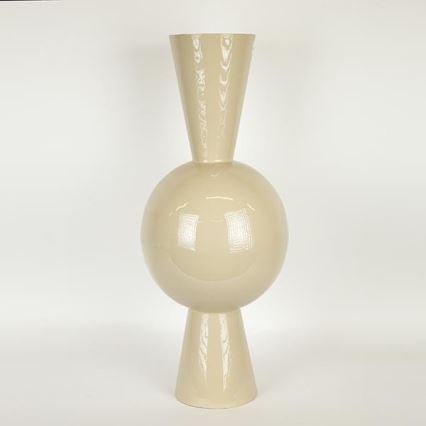 Metallvase 60x25 cm, beige