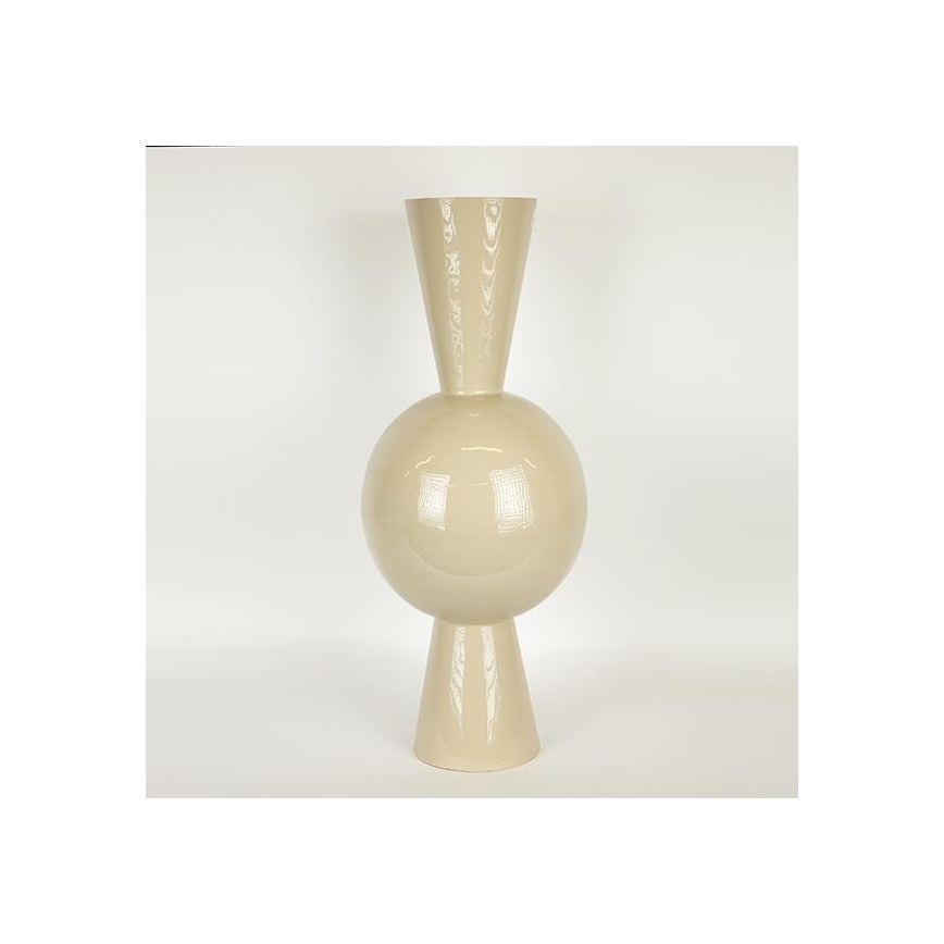 Metallvase 60x25 cm, beige