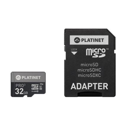 MicroSDHC 32GB U3 Pro 90MB/s + SD-Adapter