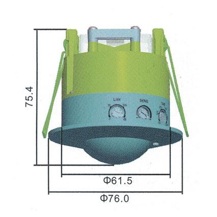 Mikrowellen-Bewegungssensor zum Einbauen MW B 360° 1200W/230V weiß