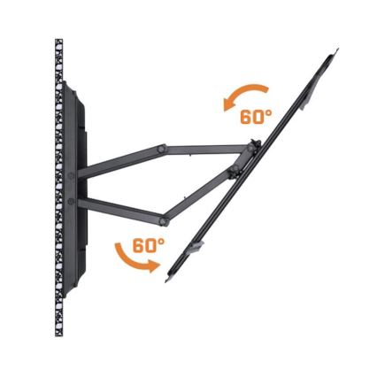 MK FLORIA MKF-17DP641 - Wandhalterung für TV-Gerät mit Gelenk 80" schwarz