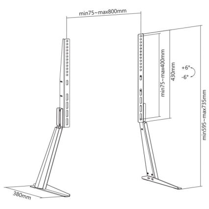 MK FLORIA MKF-21ST841 - Neigbare TV-Halterung 32-70“ schwarz